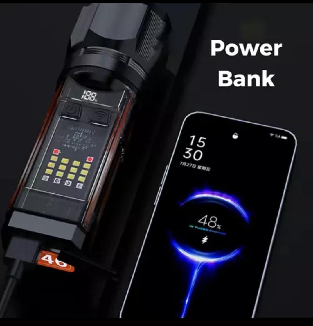 Linterna Tactica Solar Laser Led