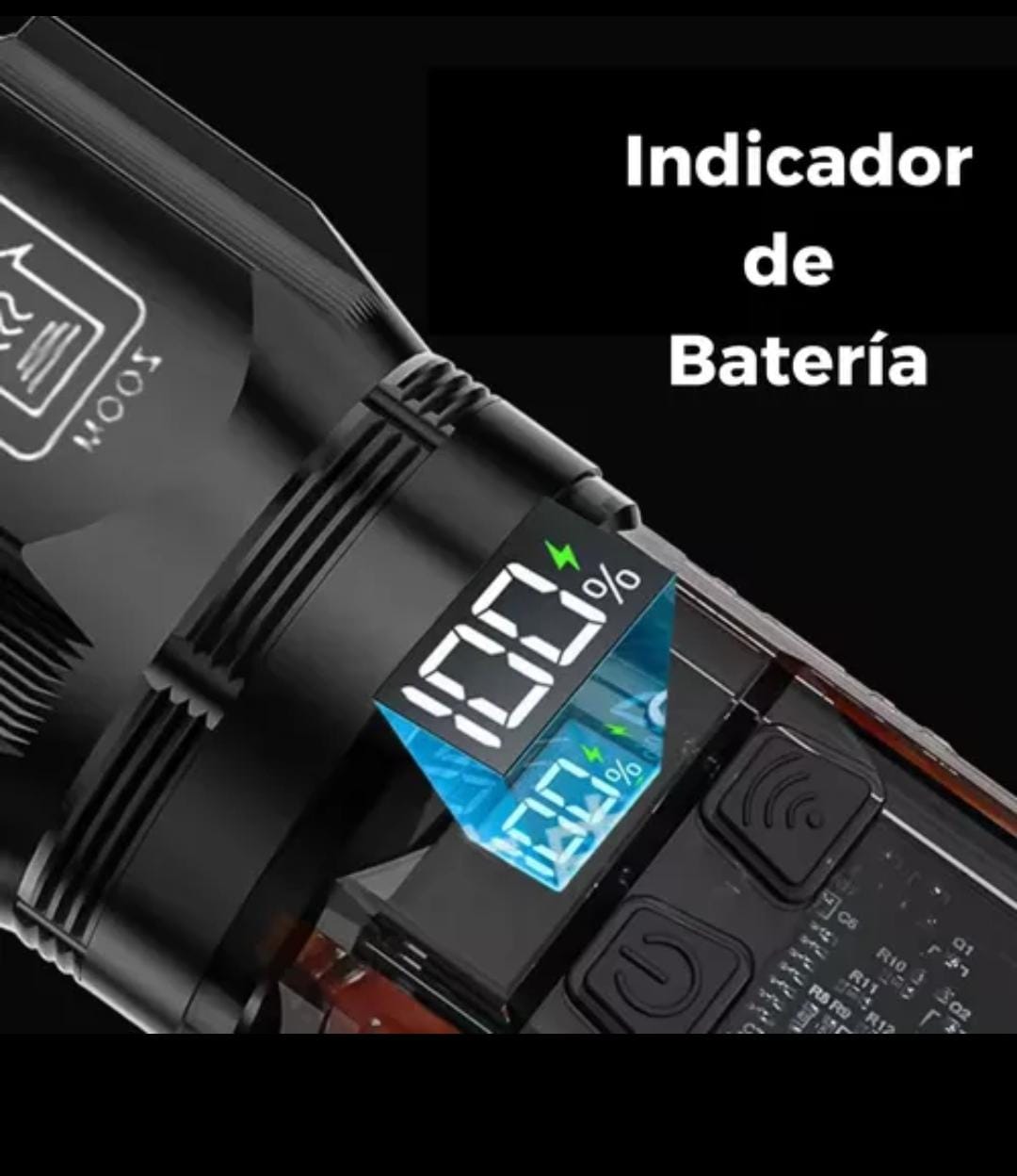 Linterna Tactica Solar Laser Led